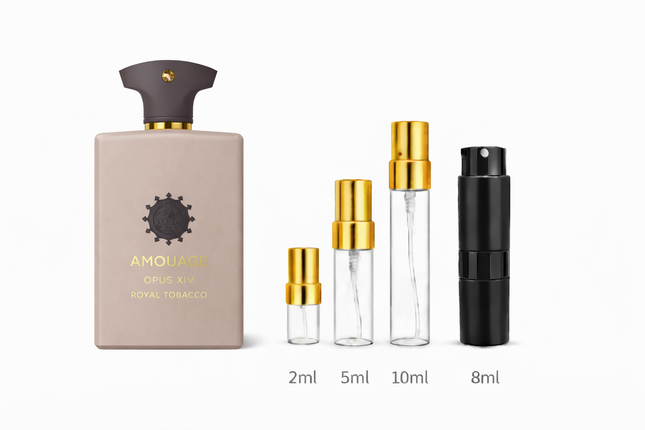 Amouage- Opus XIV Royal Tobacco Eau de Parfum samples 2ml 5ml 10ml 8ml
 aromaflare.com samples,  Decant Samples 100% authentic , niche fragrances, mans cologne, woman perfume, Full retail bottle 
