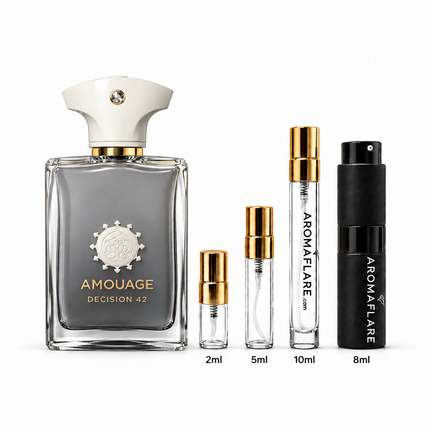 Amouage Decision 42 Man Sample  aromaflare.com samples,  Decant Samples 100% authentic , niche fragrances, mans cologne, woman perfume, Full retail bottle 