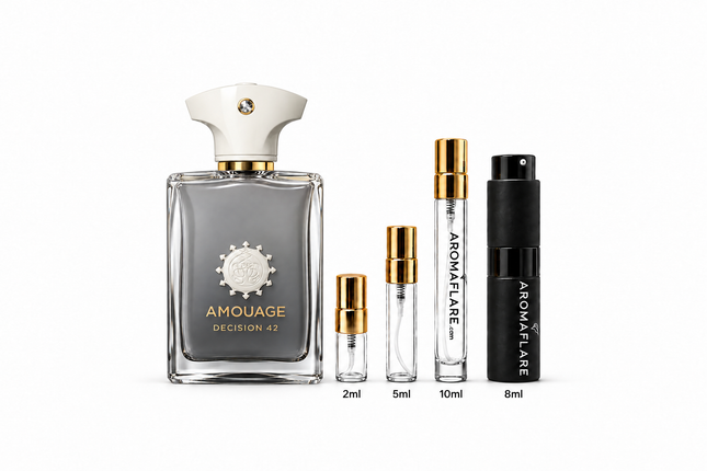 Amouage Decision 42 Man Sample  aromaflare.com samples,  Decant Samples 100% authentic , niche fragrances, mans cologne, woman perfume, Full retail bottle 