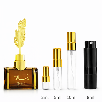 Arabian- Oud Resala  samples 2ml 5ml 8ml 10ml
 aromaflare.com samples,  Decant Samples 100% authentic , niche fragrances, mans cologne, woman perfume, Full retail bottle 