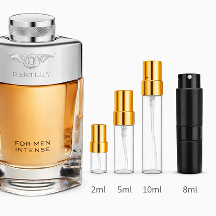 Bentley- for Men Intense Eau De Parfum samples 2ml 5ml 10ml 8ml
 aromaflare.com samples,  Decant Samples 100% authentic , niche fragrances, mans cologne, woman perfume, Full retail bottle