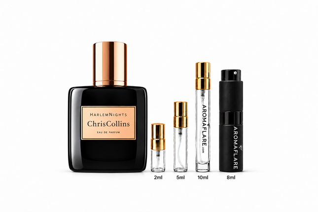 Chris Collins Harlem Nights Eau de Parfum Sample  aromaflare.com samples,  Decant Samples 100% authentic , niche fragrances, mans cologne, woman perfume, Full retail bottle  