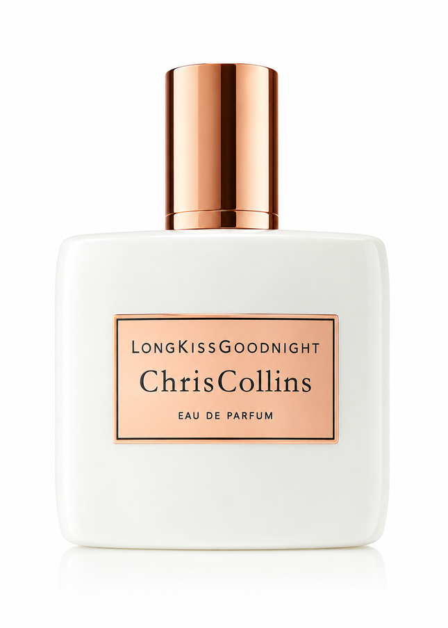 Chris Collins Long Kiss Goodnight Eau de Parfum  aromaflare.com samples,  Decant Samples 100% authentic , niche fragrances, mans cologne, woman perfume, Full retail bottle 
