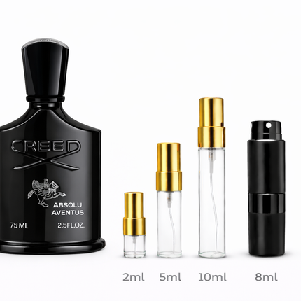 Creed- Absolu Aventus  samples 
 aromaflare.com samples,  Decant Samples 100% authentic , niche fragrances, mans cologne, woman perfume, Full retail bottle 