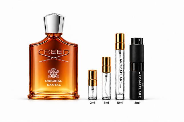 Creed Original Santal Eau de Parfum  aromaflare.com samples,  Decant Samples 100% authentic , niche fragrances, mans cologne, woman perfume, Full retail bottle 