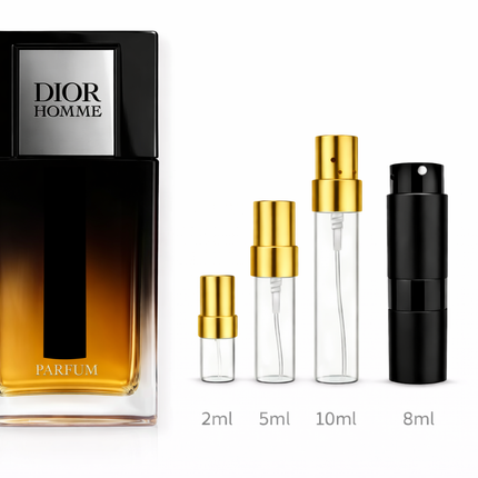 Dior- Homme Parfum
 aromaflare.com samples,  Decant Samples 100% authentic , niche fragrances, mans cologne, woman perfume, Full retail bottle 