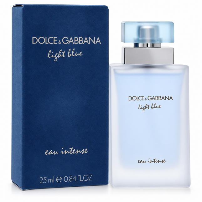 Dolce & Gabbana Light Blue Eau Intense Eau de Parfum  aromaflare.com samples,  Decant Samples 100% authentic , niche fragrances, mans cologne, woman perfume, Full retail bottle 