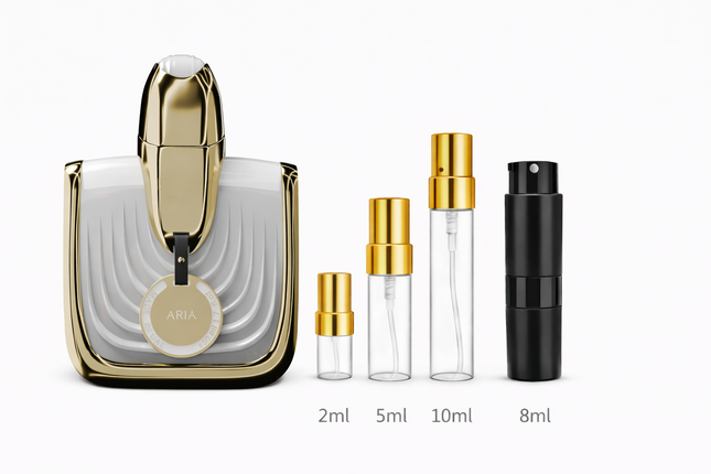 Elyon Dubai- Aria  Extrait de Parfum
 aromaflare.com samples,  Decant Samples 100% authentic , niche fragrances, mans cologne, woman perfume, Full retail bottle 
