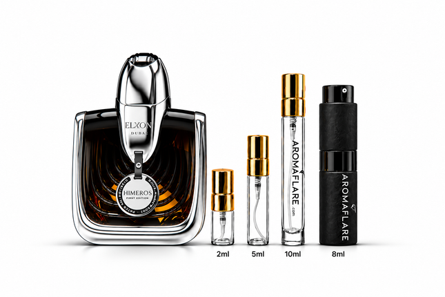 Elyon Dubai- Himeros Extrait de Parfum
 aromaflare.com samples,  Decant Samples 100% authentic , niche fragrances, mans cologne, woman perfume, Full retail bottle 