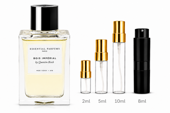 Essential Parfums- Bois Impérial EDP aromaflare.com samples,  Decant Samples 100% authentic , niche fragrances, mans cologne, woman perfume, Full retail bottle 