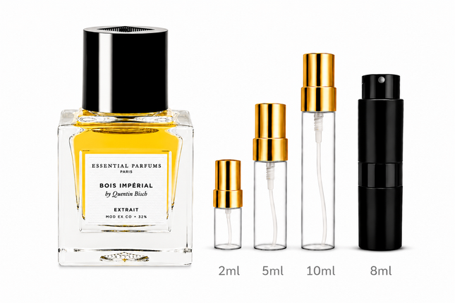 Essential Parfums- Bois Impérial Extrait  aromaflare.com samples,  Decant Samples 100% authentic , niche fragrances, mans cologne, woman perfume, Full retail bottle 
