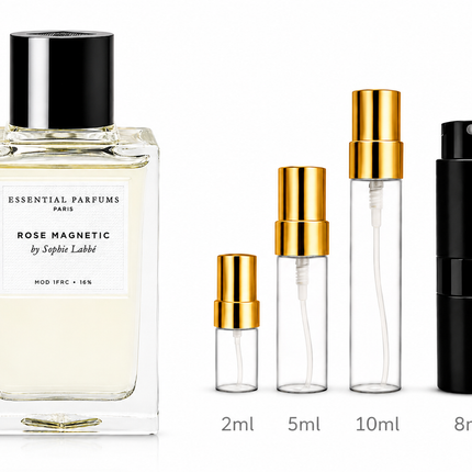 Essential parfum Rose magnetic
Eau de Parfum
 aromaflare.com samples,  Decant Samples 100% authentic , niche fragrances, mans cologne, woman perfume, Full retail bottle 