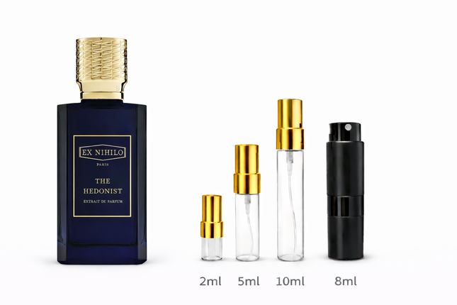 Ex Nihilo- The Hedonist Extrait de Parfum
 aromaflare.com samples,  Decant Samples 100% authentic , niche fragrances, mans cologne, woman perfume, Full retail bottle