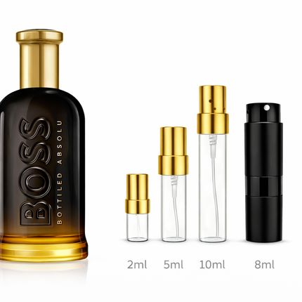 Hugo Boss- Boss Bottled Absolu Eau de Parfum
 aromaflare.com samples,  Decant Samples 100% authentic , niche fragrances, mans cologne, woman perfume, Full retail bottle 