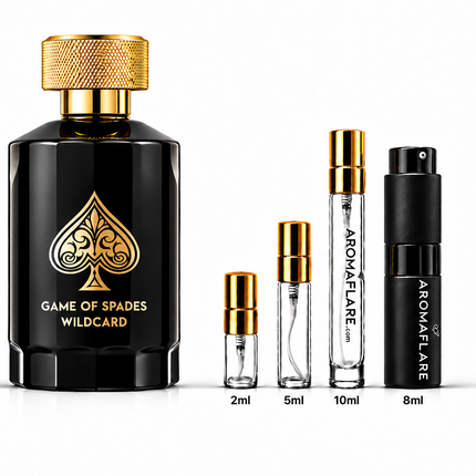 Jo Milano Game of Spades Wildcard Parfum  aromaflare.com samples,  Decant Samples 100% authentic , niche fragrances, mans cologne, woman perfume, Full retail bottle 