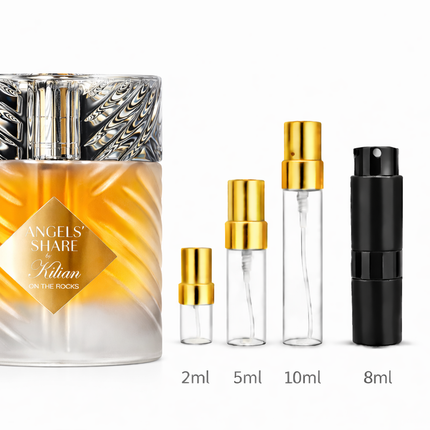  Kilian- Angels’ Share On the Rocks Eau de Parfum
 aromaflare.com samples,  Decant Samples 100% authentic , niche fragrances, mans cologne, woman perfume, Full retail bottle 
