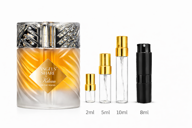  Kilian- Angels’ Share On the Rocks Eau de Parfum
 aromaflare.com samples,  Decant Samples 100% authentic , niche fragrances, mans cologne, woman perfume, Full retail bottle 

