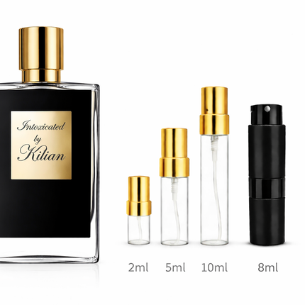 Kilian- Intoxicated Eau De Parfum
 aromaflare.com samples,  Decant Samples 100% authentic , niche fragrances, mans cologne, woman perfume, Full retail bottle 