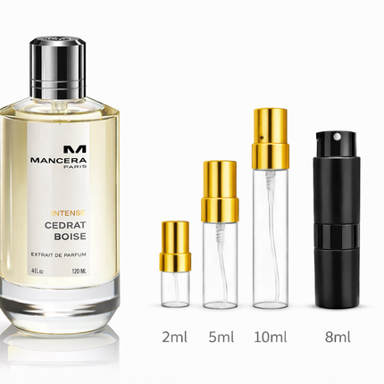 Mancera- Intense Cedrat Boise Extrait de Parfum
 aromaflare.com samples,  Decant Samples 100% authentic , niche fragrances, mans cologne, woman perfume, Full retail bottle 