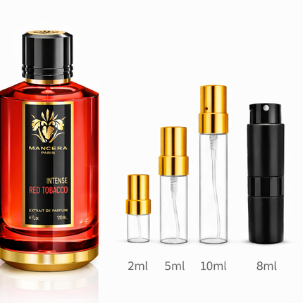 Mancera- Intense Red Tobacco Extrait de Parfum
 aromaflare.com samples,  Decant Samples 100% authentic , niche fragrances, mans cologne, woman perfume, Full retail bottle 