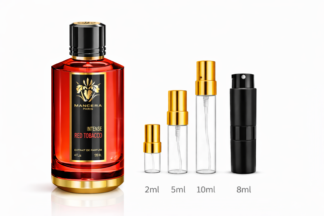 Mancera- Intense Red Tobacco Extrait de Parfum
 aromaflare.com samples,  Decant Samples 100% authentic , niche fragrances, mans cologne, woman perfume, Full retail bottle 