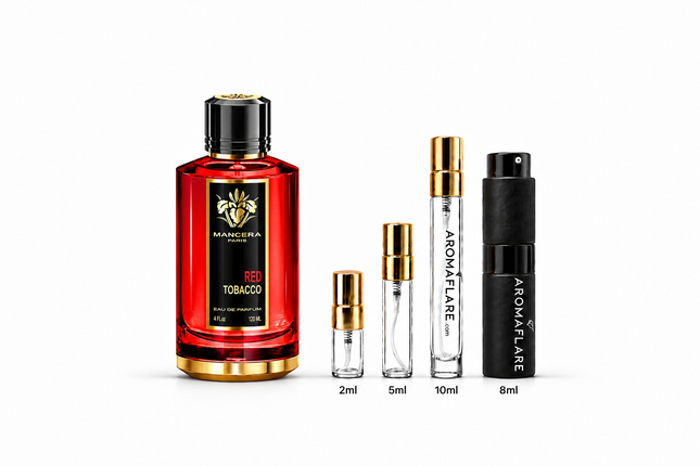 Mancera Red Tobacco Eau de Parfum  aromaflare.com samples,  Decant Samples 100% authentic , niche fragrances, mans cologne, woman perfume, Full retail bottle 