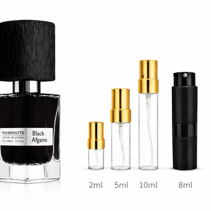 Nasomatto- Black Afgano Extrait de Parfum
 aromaflare.com samples,  Decant Samples 100% authentic , niche fragrances, mans cologne, woman perfume, Full retail bottle 
