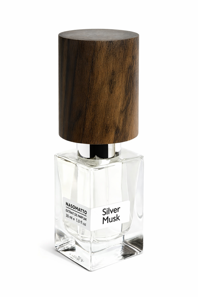 Nasomatto- Silver Musk Extrait De Parfum
 aromaflare.com samples,  Decant Samples 100% authentic , niche fragrances, mans cologne, woman perfume, Full retail bottle 