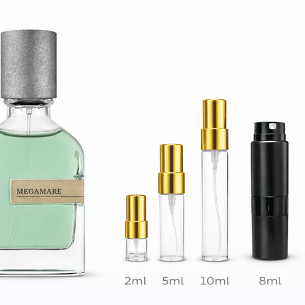 Orto Parisi- Megamare Parfum samples 2ml 5m aromaflare.com samples,  Decant Samples 2ml 5ml 8ml 10ml  100% authentic , niche fragrances, mans cologne, woman perfume, Full retail bottle 
l 8ml 10ml
