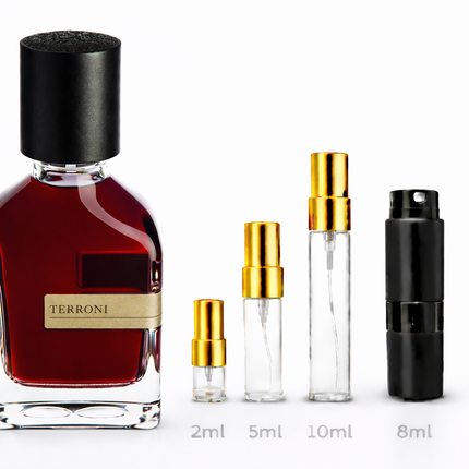 Orto Parisi Terroni Parfum samples 2ml 5ml 8ml aromaflare.com samples,  Decant Samples 100% authentic , niche fragrances, mans cologne, woman perfume, Full retail bottle  10ml

