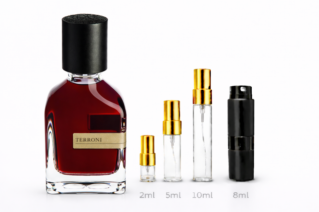 Orto Parisi Terroni Parfum samples 2ml 5ml 8ml aromaflare.com samples,  Decant Samples 100% authentic , niche fragrances, mans cologne, woman perfume, Full retail bottle  10ml

