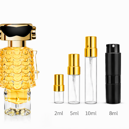 Paco Rabanne- FAME INTENSE Eau de Parfum samples 2ml 5ml 10ml 8ml 
 aromaflare.com samples,  Decant Samples 100% authentic , niche fragrances, mans cologne, woman perfume, Full retail bottle 
