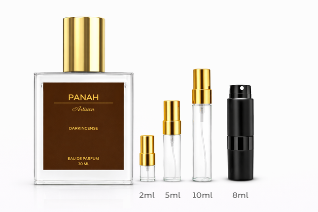 Panah London Darkincense Eau de Parfum samples 2ml 5ml 8ml 10ml
 aromaflare.com samples,  Decant Samples 100% authentic , niche fragrances, mans cologne, woman perfume, Full retail bottle 