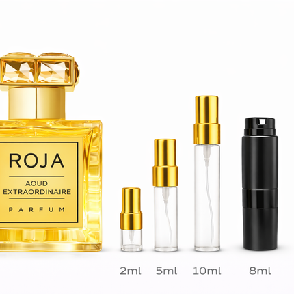 Roja- Aoud Extraordinaire Parfum samples 2ml 5ml 8ml 10ml
 aromaflare.com samples,  Decant Samples 2ml 5ml 8ml 10ml  100% authentic , niche fragrances, mans cologne, woman perfume, Full retail bottle 
