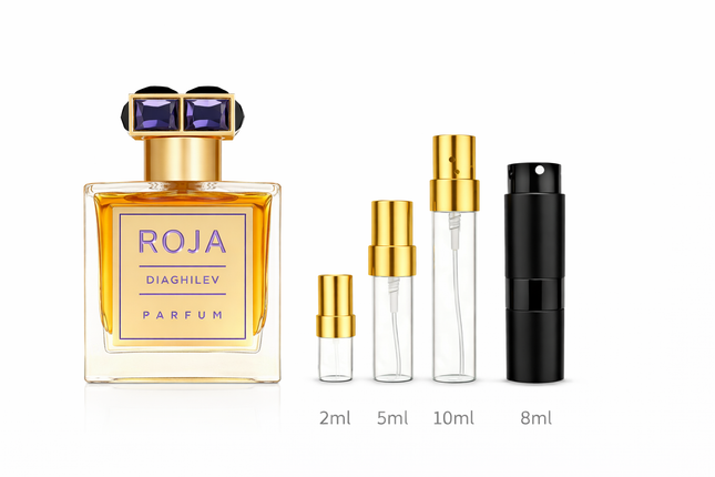 Roja- Diaghilev Extrait De Parfum
 aromaflare.com samples,  Decant Samples 100% authentic , niche fragrances, mans cologne, woman perfume, Full retail bottle 