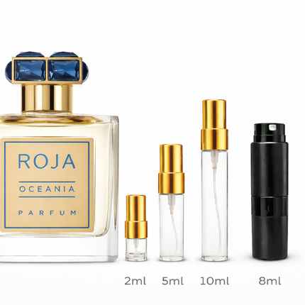 Roja- Oceania Parfum samples 2ml 5ml 8ml 10ml
aromaflare.com samples,  Decant Samples 2ml 5ml 8ml 10ml  100% authentic , niche fragrances, mans cologne, woman perfume, Full retail bottle 

