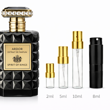 Spirit of Kings- Ardor Extrait de Parfum
 aromaflare.com samples,  Decant Samples 100% authentic , niche fragrances, mans cologne, woman perfume, Full retail bottle