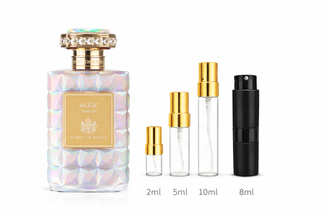 Spirit of Kings- Musk Eau de Parfum
 aromaflare.com samples,  Decant Samples 100% authentic , niche fragrances, mans cologne, woman perfume, Full retail bottle 