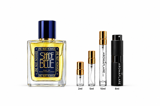 Une Nuit Nomade Shade of Blue Eau de Parfum Sample  aromaflare.com samples,  Decant Samples 100% authentic , niche fragrances, mans cologne, woman perfume, Full retail bottle 